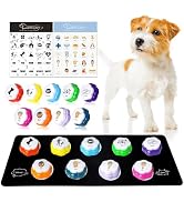 ANLIKY Dog Buttons for Communication, 9pcs Recordable Talking Buttons Set with Mat & Stickers, Pe...