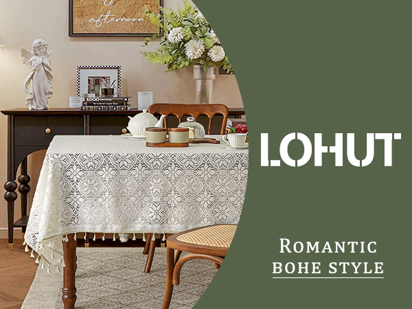 Boho Crochet Tablecloth