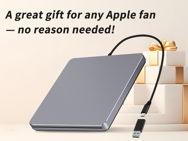 This external cd/dvd drive for pc is a great gift for Apple fan and birthday and wedding days.