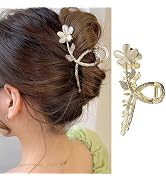 1Pcs Flower Hair Claw Clips Unique Cat Eyes Flower Hair Clips for Thick or Thins Ponytail Hair St...