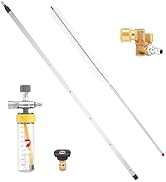Tool Daily Radiator Cleaning Wand 40 Inch, Chemical Injector for Pressure Washer, Pivoting Couple...