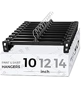 Smartor Pants Hangers - 30 Pack, Plastic Skirt Hanger with Non-Slip Big Clips, Bottom Hangers for...