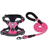 PoyPet Dog Harness and Leash Combo, Escape Proof No Pull Vest Harness, with 5 Feet Leash, Reflect...