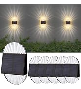 Starstrips Solar Fence Lights 6 Pack, Up to 10 Hours Light Up Extremely Durable 2 Sided Waterproo...