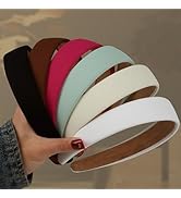 DiyJibb 6pcs Headbands for Women - 1 Inches Wide Headbands - Solid Color Headband Fashion Hair Ac...