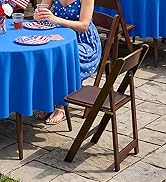 misaya 8 Packs Disposable Plastic Table Cloth, 84" Round Waterproof Tablecloth, Leakproof & Sturd...