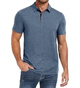 PEGENO Mens Polo Shirts Short Sleeve Casual Cotton Golf Shirts Performance Polo Shirts for Men
