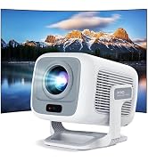 Native 1080P Smart Mini Projector with WiFi 6 Bluetooth 5.4, Full HD 4K Support Auto Focus&Keysto...