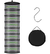 Huolacove Herb Drying Rack with Mesh Design - Hanging Herb Dryer with Green Zipper for Garden, Ho...
