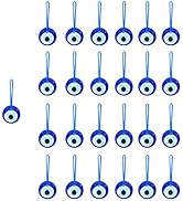 Erbulus 25pcs 1.2" Turkish Evil Eye Glass Beads - Greek Evil Eye Charms Bulk - Evil Eye Ornaments...