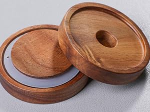 Glass Food Storage Container Jar with Airtight Seal Acacia Wood Lids