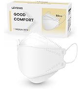 LEVENIS Face Masks 50 Pack, Breathable Comfortable and Disposable Mask, White