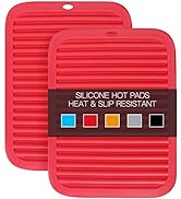 2 Pack Silicone Trivet for Hot Dishes, Heat Resistant Silicone Hot Pads for Hot Pots and Pans, No...