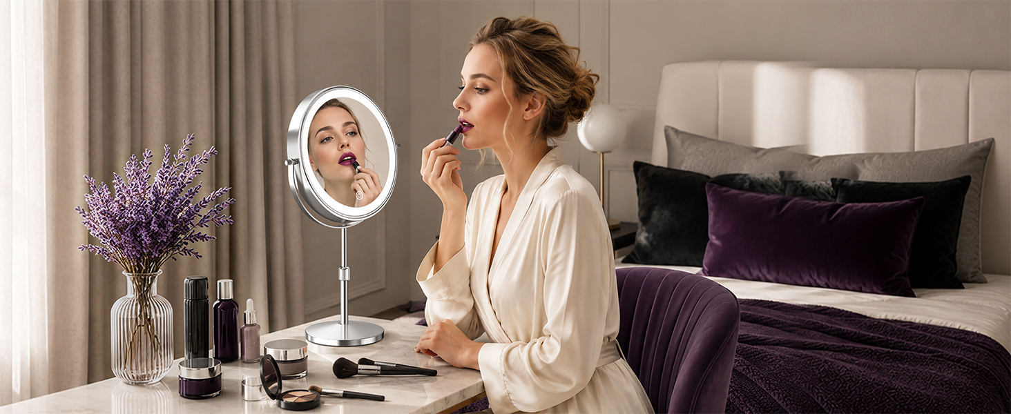 30X magnifying mirror for desk or table