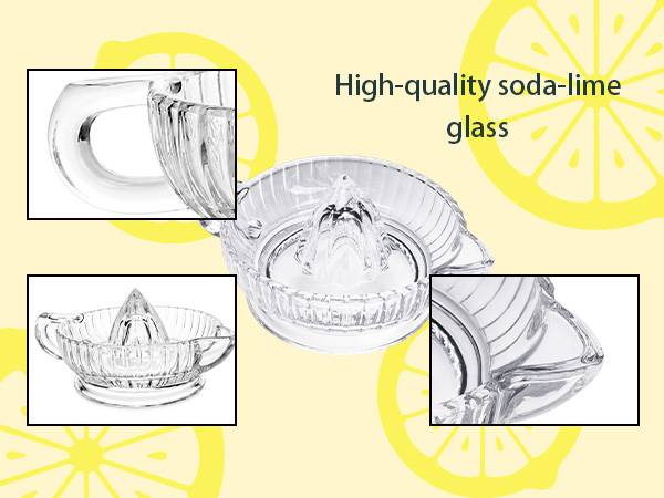 Manual Glass Lemon Squeezer Citrus Juicer Reamer