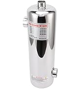 Diydeg Pool Heat Exchanger, 60KW Stainless Steel Thermostatic Heating Hot Water Conduction Cyclic...