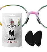 Setex Gecko Grip 0.6mm Anti Slip Eyeglass Nose Pads for Kids (5 Black Pair) USA Made, Innovative ...