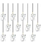 H&D HYALINE & DORA Crystal Angel Prisms Hanging Ornament, 12 Pcs Glass Angel Prisms for Window Ha...