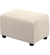 H.VERSAILTEX Ottoman Cover Slipcover Rectangle Fit Length 29'-34' Footrest Sofa Slipcovers Stool ...