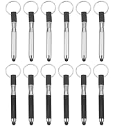 Mikikit 12pcs Touch Portable Keyring Stylus Pendants Signature Pen Shape Tools with Screen Key Ba...