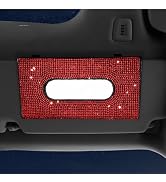 AOWIS Car Tissue Box Sun Visor Decoration Bling Practical Gift (red)
