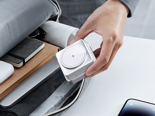 white-travel wireless charger