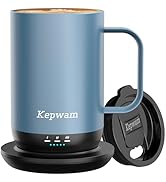Kepwam Self-Heating Coffee Mug T1-16oz, Fast Heating Rechargeable Heated Coffee Mug, Smart Mug wi...