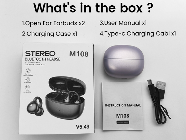Clip on Earbuds,Waterproof, for Sports, Running, Small Ears & Glasses Wearers,Workouts