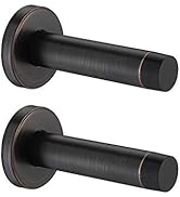 JQK Door Stopper Oil Rubbed Bronze, 304 Stainless Steel Thicken 1mm Sound Dampening Door Stop Bum...
