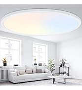 Brightever 19 Inch Large Flush Mount Ceiling Light Fixtures, 4200LM 420W Equivalent, 2700K-6500K ...