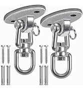 SELEWARE Ceiling Swing Mount Stainless Steel Swing Hangers Free Swivel Swing Hooks for Yoga Swing...