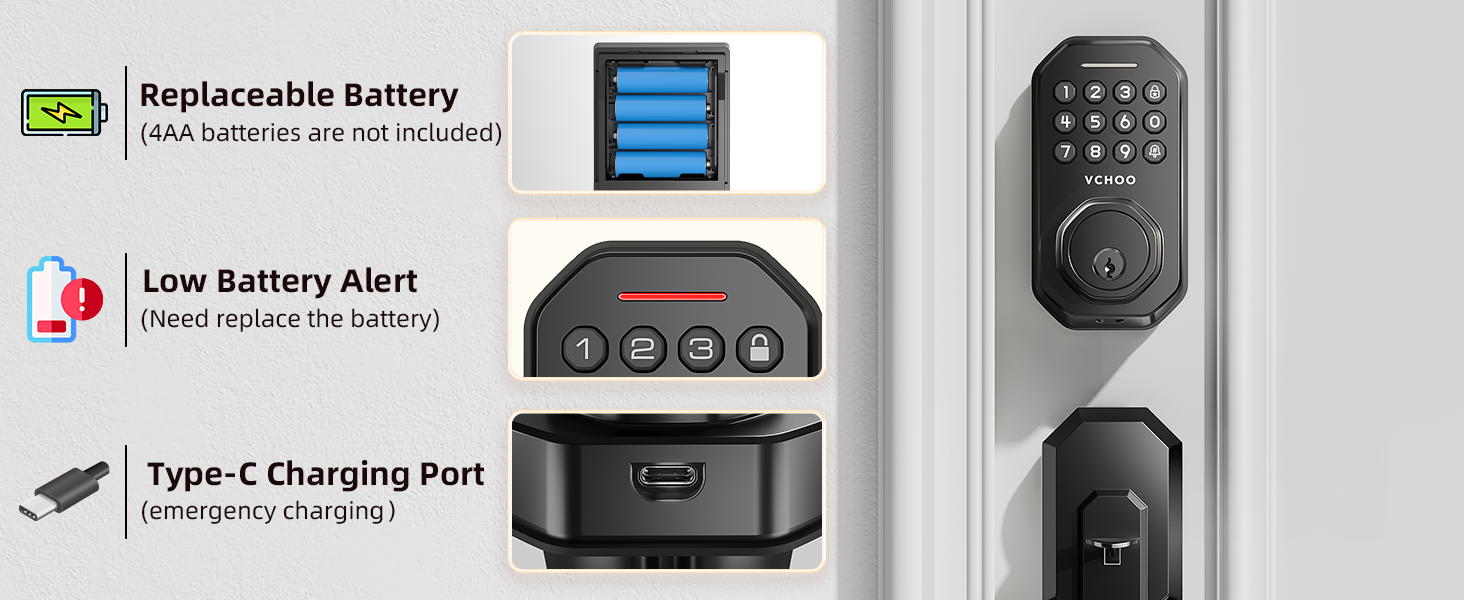 VCHOO Keyless Entry Door Lock
