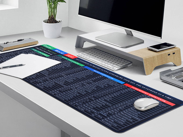 excel cheat sheet mouse pad