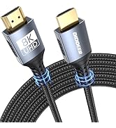 DIOOEER 8K Long HDMI Cable 25 FT, 48Gbps Ultra High Speed HDMI 2.1 Cable Braided Cord, 8K@60Hz 4K...