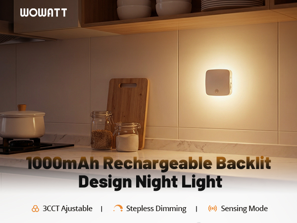 wowatt 3cct Rechargeable Night Light