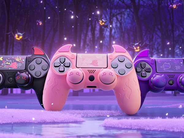 cute demon silicone cover for Xbox Core Wireless Controller with Thumb Grip Caps