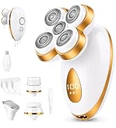 Electric Razors for Women, 5 in 1 Magnetic Rechargeable Electric Shaver | Portable Waterproof Wet...
