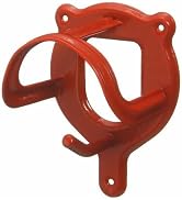 Jeffers Metal Horse Bridle Storage Bracket, Red – PVC Coated Wall Mounted Hanger for Tack Room, S...