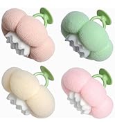 2026 Super Soft Flower-Shaped Suction Cup Bath Sponge, Upgraded 2-in-1 Flower-Shaped Ball Exfolia...