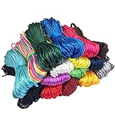 Fbshicung 2mm Rattail String,Satin Nylon Trim Cord 16 Bundles 176 Yards Nylon Silk Cord for Jewel...