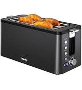 Mecity 4 Slice Toaster, Long Slot Toaster with Timer, Bagel, Defrost, Reheat, Cancel Functions, W...