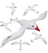 Toyvian Large Inflatable Seagulls 6pcs Jumbo Toy Blow Up Sea Birds Balloons Seagull Ornaments Wed...