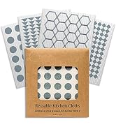 Cleanomic - Reusable Kitchen Cloths (4 Pack) - Kitchen Washcloths, Dish Towels, Cleaning Cloths, ...