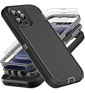 YKHJKLEC for iPhone 12 Case/iPhone 12 Pro Case, Military Grade 3 in 1 Heavy Duty Shockproof/Drop ...
