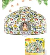 Skywin Air Tent Fort Large Dinosaur with Door Playhouse for Kids - Inflatable Kids Fort Sets Up a...