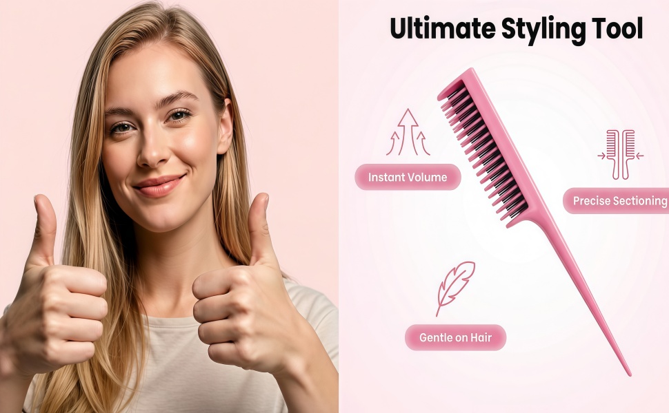 Three-Row Teasing Comb