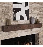 Fun Memories Floating Fireplace Mantel - Handcrafted Wood Mantles for Over Fireplace - Wall Mount...