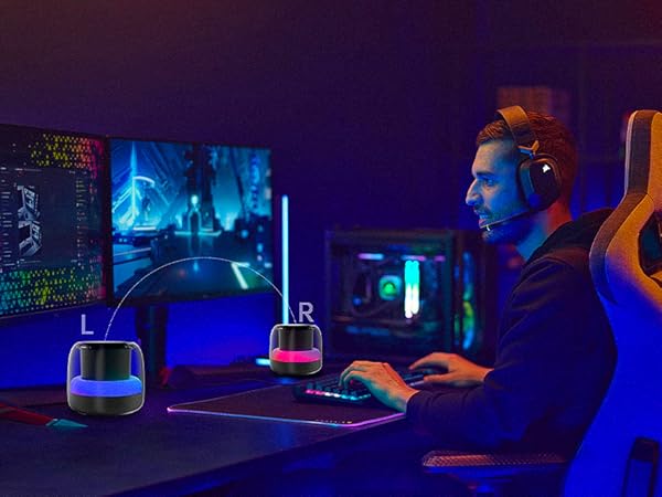 a man playing a game on a computer.