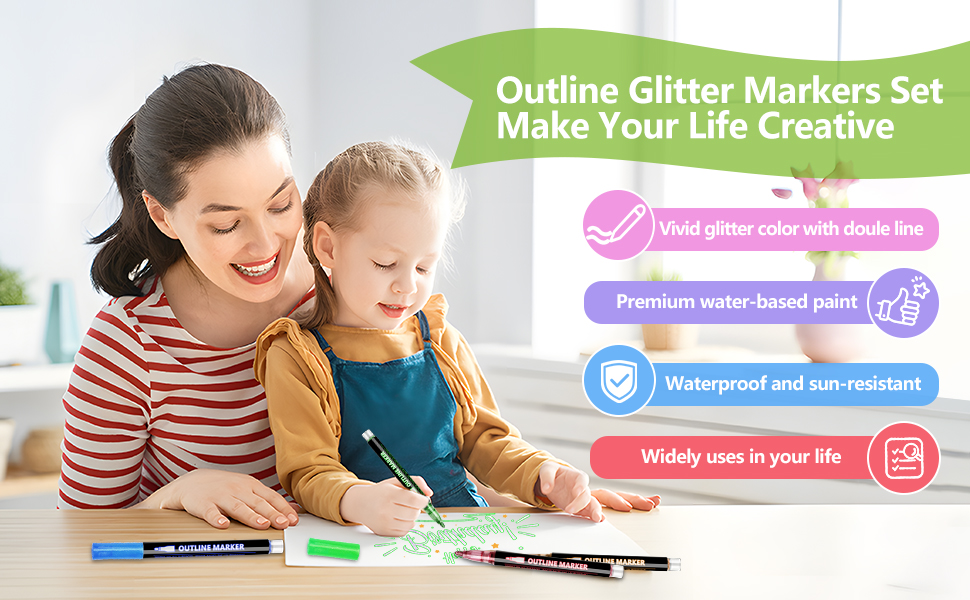 glitter markers
