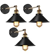 Licperron Vintage Wall Sconces, Industrial Sconces Wall Lighting, Antique 240 Degree Adjustable B...